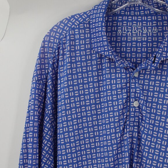 Mizzen main Shirt men's XL Phil Mickelson Golf Polo Pacific Sunset Geo Print - Picture 3 of 13